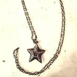 Ster silver chain & star pendant set